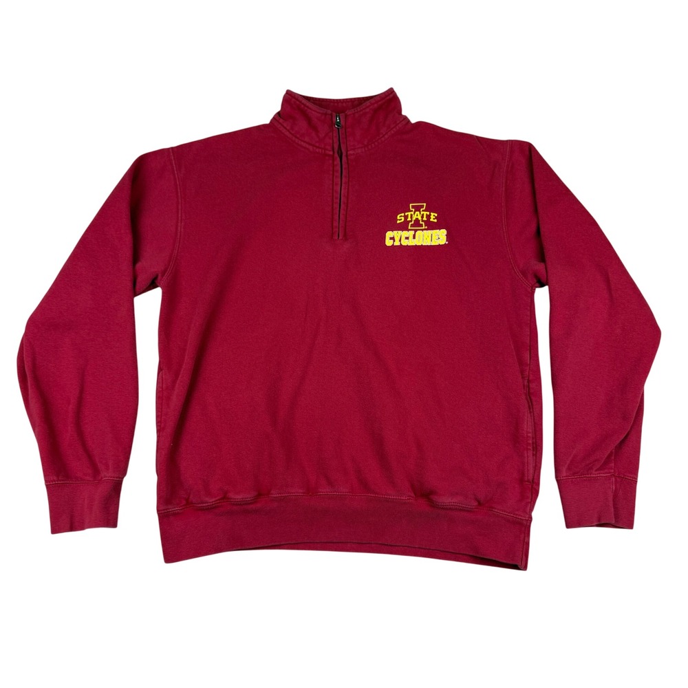 Iowa State Cyclones Sweatshirt Gear For Sports Mens L Pullover 1/4 Zip Sweater